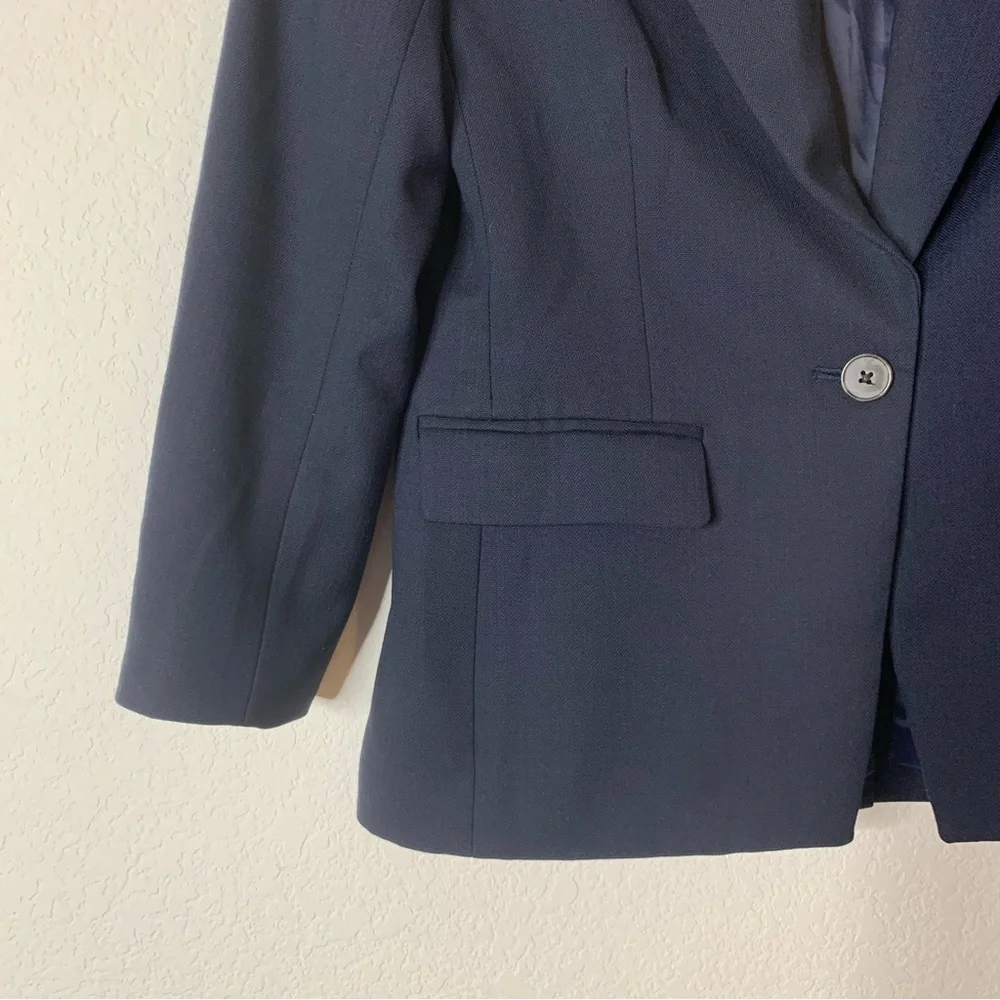 J.Crew Womens Navy Willa Italian wool Blazer 4P